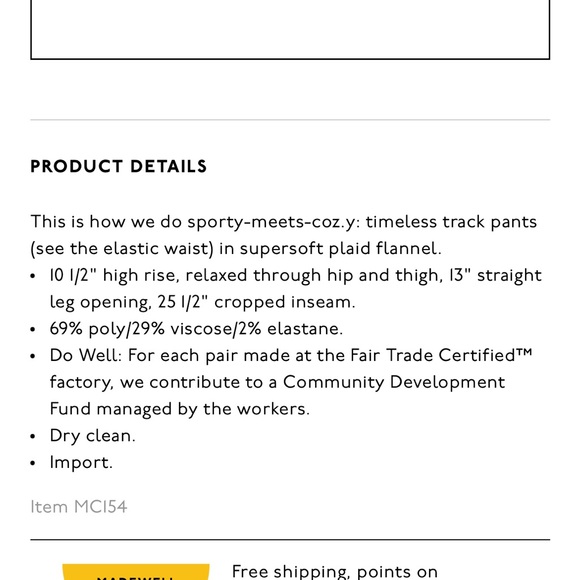 Madewell Plaid Flannel Track Trousers - Picture 3 of 9